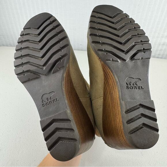 Sorel After Hours Chelsea Boot Tan Suede Wedge Ankle Boots Women’s Size 7 EUR 38 - Picture 12 of 13